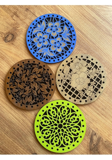 8'li Büyük Boy Ve Küçük Boy Ahşap Nihale Seti 4