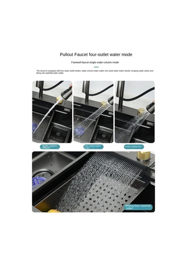 Eviye Seti Ve Bataryası Teknolojik Antrasit Gri Çelik 6 Fonksiyon