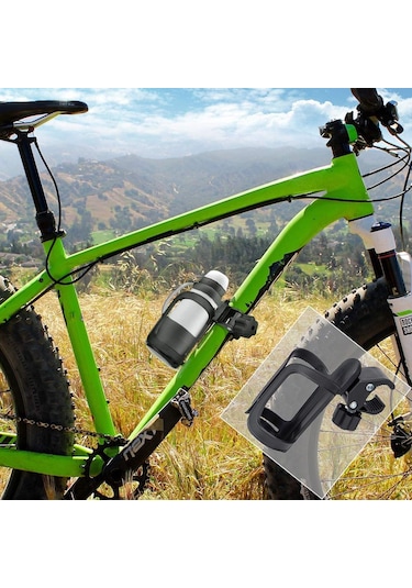Bisiklet Suluk Termos Şişe Tutacağı Matara Kafesi Siyah 14 x 7 CM Siyah