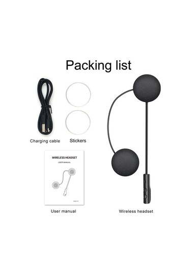 Novahub T4 Siyah Kulaklığı Kask Kablosuz Bluetooth - Ag