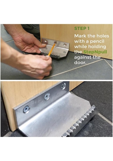 Suntek Çelik Eller Serbest Kapı Açıcı Ayakla Çalışan Gümüş