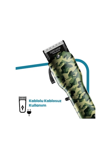 Goldmaster Army GM-8181 Şarjlı Saç Ve Sakal Şekillendirme Makinesi