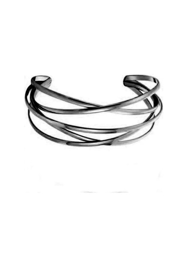 Geeroyoo Beş Çizgili Metal Delikli Bileklik - Altın Renk, Hafif Ve Şık Aksesuar Gold