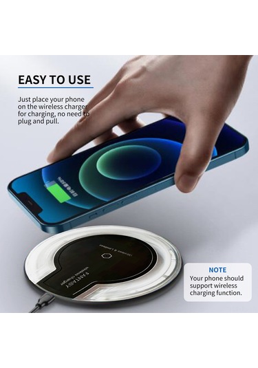 Jeemson Beyaz K9 Kablosuz Şarj Cihazı - Huawei, Xiaomi, Apple Uyumlu - Kolay Kullanım, Güvenli Koruma, Masayı Düzenli Tutar