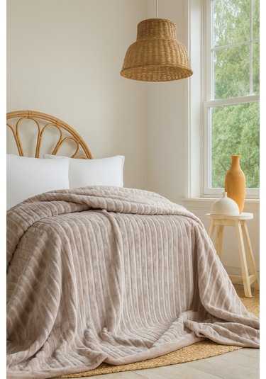 Gentle Tek Kişilik Battaniye Vizon 160 220 Vizon