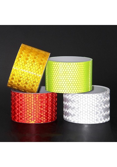 Sarı Güvenlik İşareti Yansıtıcı Bant Çıkartmaları Otomobiller İçin Araç Şekillendirici Kendinden Yapışkanlı Uyarı Bandı