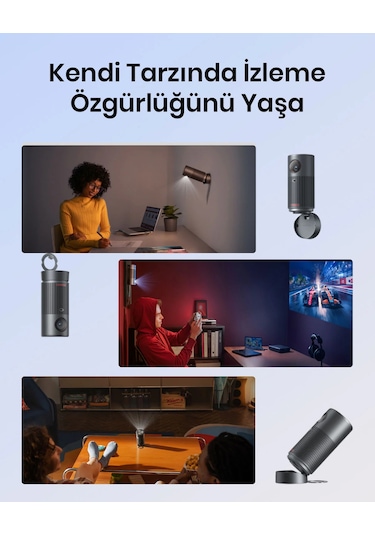 Anker Nebula Capsule Air D4112 Taşınabilir Projeksiyonlu Hoparlör Siyah