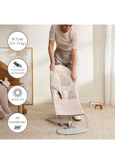 BabyBjörn 2’li Set Bliss Ana Kucağı & Kanguru Harmony Woven Melange Light Beige