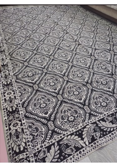 Savan Dokuma Halı Örtüsü 9m² 240 340 Kale Siyah Diğer