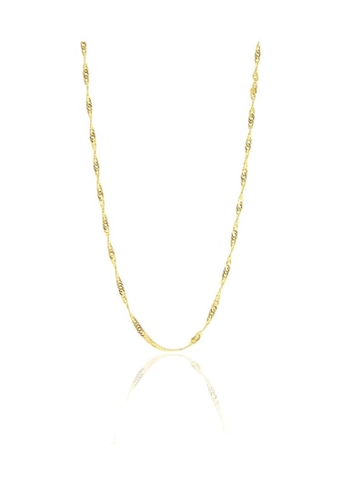 Gümüş Altın Renkli Singapur Modeli 60 Cm Zincir