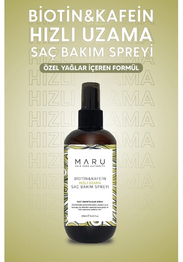 Maru Hızlı Uzamaya Yardımcı Biotin & Kafein Saç Spreyi 250 Ml