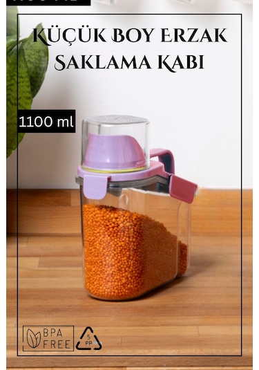 Contalı Sızdırmaz Erzak Saklama Kabı / 1100 Ml / Pembe - Tekli Pembe