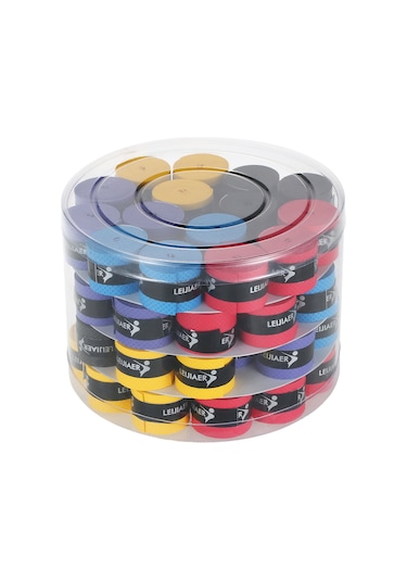 Lemestar 60 Adet Pu Badminton Tenis Raketi Sarma Bandı - Titreşimi Azaltır, Teri Emici, Rahat Kokuşmaz El Tutucu