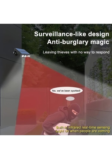 Chenkestoreone 1 Adet Güneş Enerjili Hareket Sensörlü Beyaz Işık Dış Mekan Bahçe Güvenlik Aydınlatma Beyaz