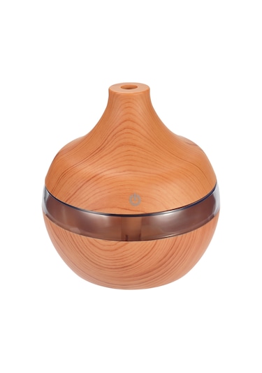 Geeksen Ahşap Desenli Usb Led Gece Lambalı 300ml Ultrasonik Buzul Makinası - Sessiz Havuz Nemlendirici Ve Aromaterapi Cihazı