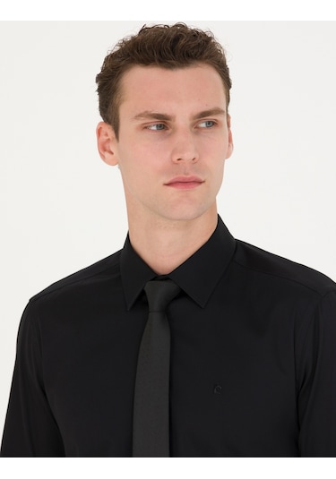 Pierre Cardin Erkek Siyah Basic Gömlek 50277147-vr046 Siyah