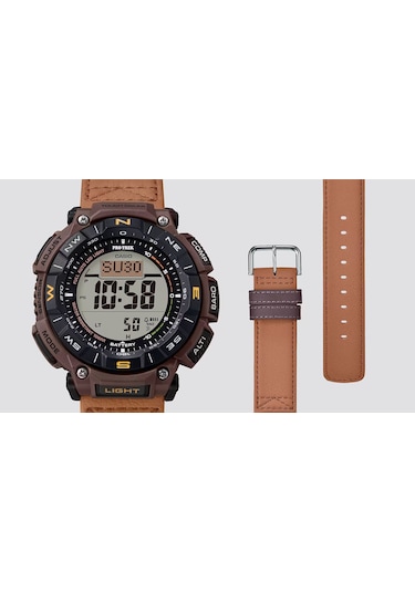 Casio Pro-trek Prg-340l-5dr Erkek Kol Saati Kahverengi