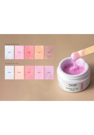 Runail Professional Protez Tırnak Jeli Uv Builder Gel Yki Pembe Lila 15gr. 8562