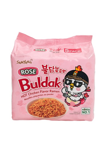 Samyang Buldak Rose Hot Chicken Flavor Ramen 5li Paket