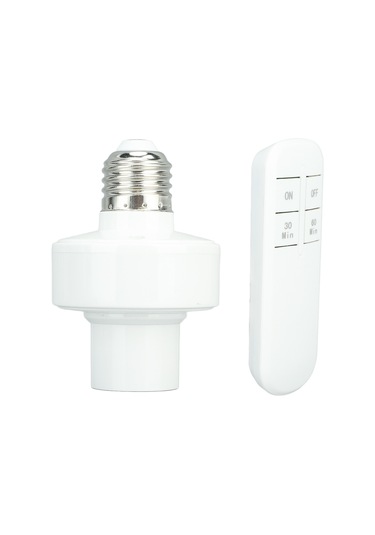 Fosenze E27 Uzak Kumandalı Akıllı Ampul Tabanı - Kablosuz Duvar Geçirici Kontrol - Kolay Kurulum - 220v - Led/incandescent Uyumlu Ampul Ve Pil Dahil Değil