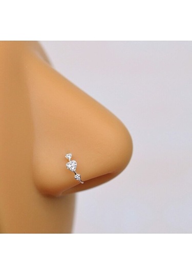 925 Ayar Gümüş Minik Kalpli Halka Hızma Gümüş