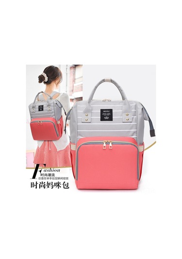 Hangfox Anne Çanta İki Askılı Büyük Kapasiteli Biberon Isıtıcı Su Geçirmez Oxford Kumaş Sırt Çantası Koyu Mor Mor