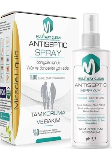 Multiway Clean %100 Doğal ve Çevre Dostu HOCL Antiseptik 100 ML
