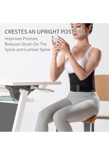 Postür Düzeltme Ve Bel Destekleme, Dik Duruş Korsesi Ve Ağırlık Kemeri Medium Sİyah