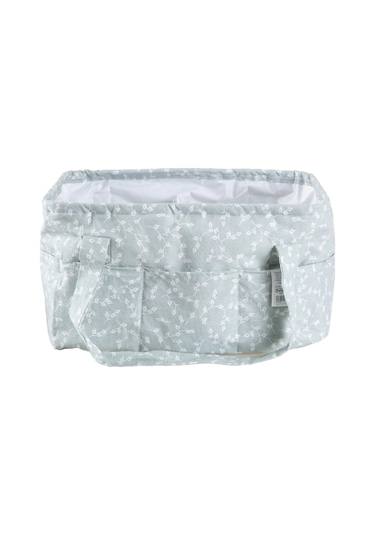 Babyjem - Katlamalı Çanta Anne&Bebek Organizer Yeşil Çiçek