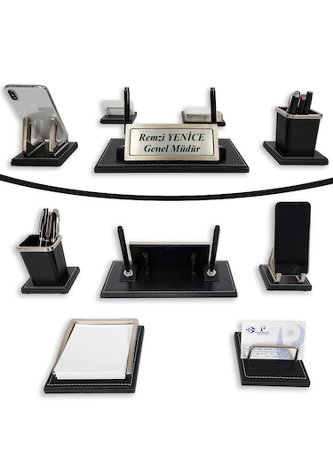 Prozenis Milas Krom Detaylı Lüks Masa İsimliği Masaüstü İsimlik