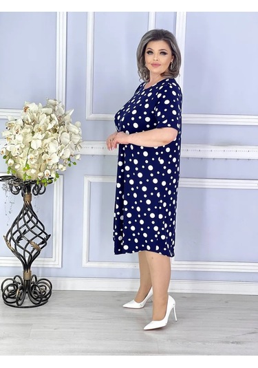 Adenashop Günlük Büyük Kıyafet A-kesim Elbise 445402452