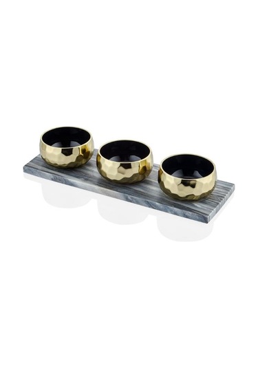 Clara Gold 3 Condıment Bowls 41x14x9 Cm