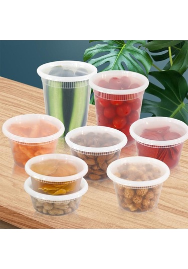 10 Adet Kapaklı Gıda Saklama Kutusu Şeffaf Gıda Sınıfı Bpa İçermeyen Dondurucu Mikrodalga Güvenli Yemek Hazırlama Şarküteri Paket Servis Gıda Paketleme Kabı Diğer