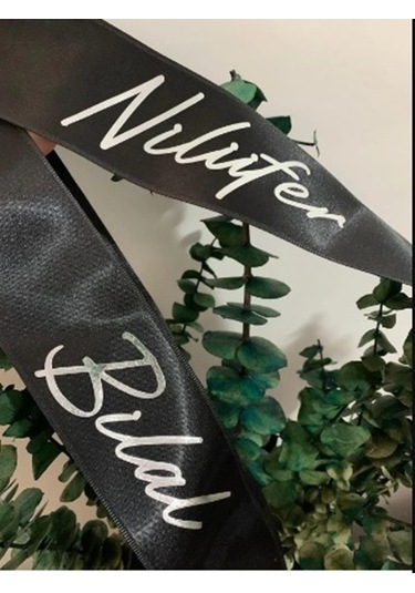 Gelin Damat Isimli Tören Takı Kurdelesi 2 Adet B-39