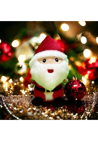 Yılbaşı Hediyesi, Yılbaşı Süsü Peluş Noel Baba 25 Cm