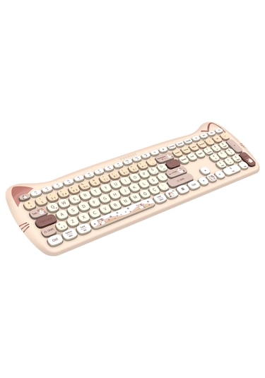 Everest KM-6283 Catty Wireless - Bluetooth Kablosuz Ultra Sessiz Özel Tasarımlı Q Klavye & Mouse + Mouse Pad Set