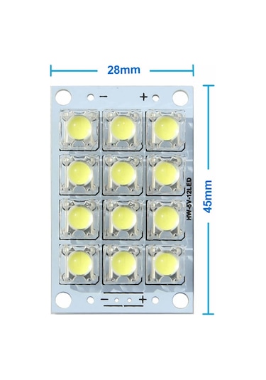 Dc 3v 5v 1w Beyaz Led Board Modül 12 Adet Led Masa Gece Lambası