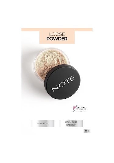 Note Cosmetique Loose Powder Makyaj Sabitleyici Matlaştırıcı Toz Pudra - 02 Light Beige