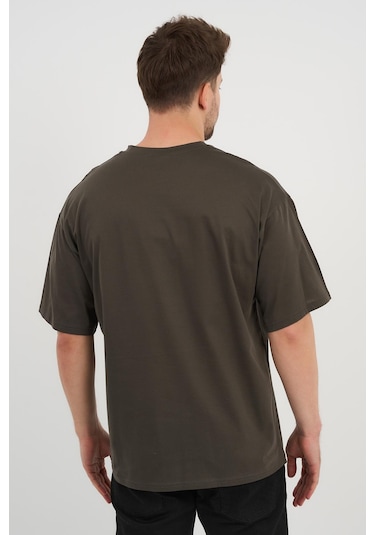 Alexander Gardi Alexandergardı V Yaka Oversize T-shirt E24-742a Haki