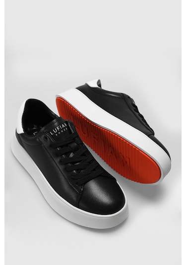 Lufian 111230254 Anton Sneaker Erkek Deri Ayakkabı Siyah