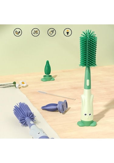 Homyl 4x Emzik Şişe Fırçası Yıkama Temizleme Için Yeşil