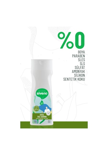 Siveno %100 Doğal Saç Sabunu Zeytinyağlı Bal Avokado 9 Değerli Bitki Erkekler İçin Bitkisel Şampuan 300 ML