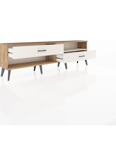 Arges Tv Ünitesi Tek Raflı 2 Çekmeceli 176x30x51 Çam-aytaşı/aytaşı Aytası/aytası