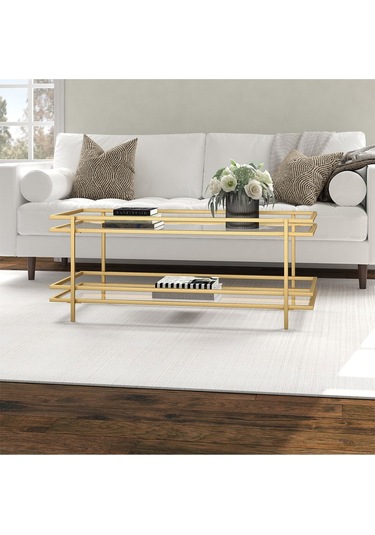 Yashira Gold Metal&cam Orta Sehpa