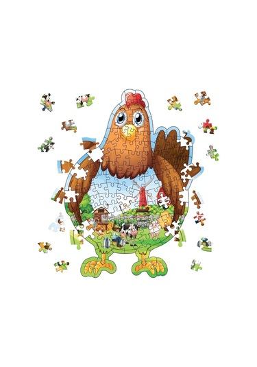 Kidsan 112 Parça Çifçi Tavuk Puzzle