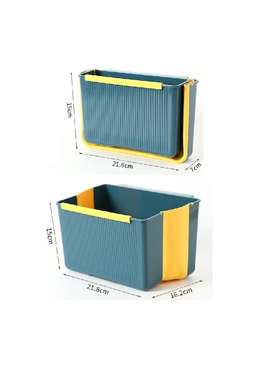 Sones Taşınabilir Mutfak Sıralama Duvara Monte Katlanır Çöp Kutusu Gri