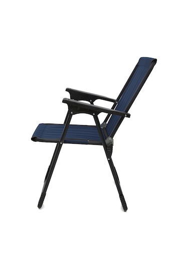 Natura 4 Adet Kamp Sandalyesi Dikdörtgen Bardaklıklı - Lacivert