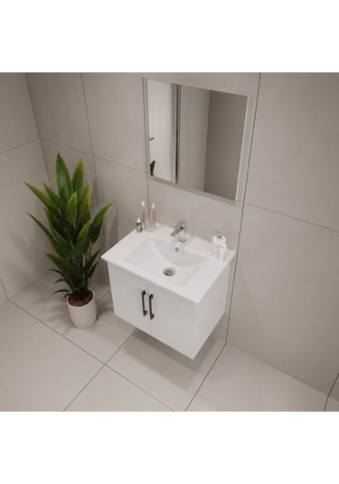Creavit D20 Banyo Dolabı Seti Çekmeceli 80 Cm Beyaz