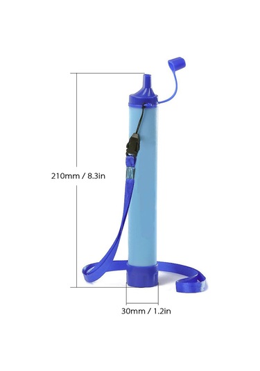 Teltree Acil Durumlar İçin Taşınabilir Su Filtresi, Kamp Ve Doğa Yürüyüşlerinde Kullanım İçin Pratik Çözüm, 1500l Kapasiteli. Mavi
