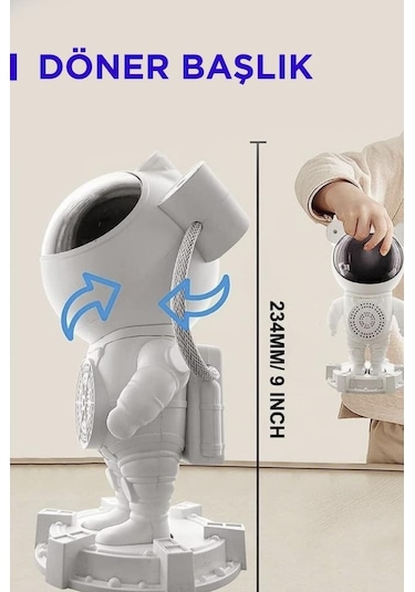 Torima Lw-66 Beyaz Astronot Kumandalı Bluetooth Hoparlör Müzik Çalar Beyaz